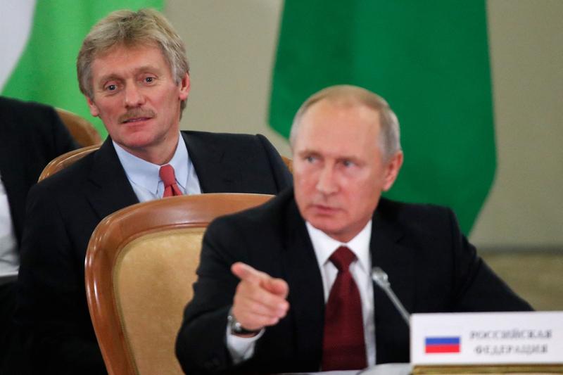 Dmitry Peskov și Vladimir Putin, Foto: MAXIM SHEMETOV / AFP / Profimedia