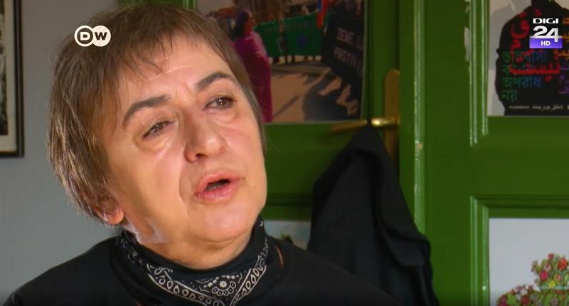 Stașa Zainovici, activistă antirăzboi, spune că sârbii au nostalgia unui lider puternic și de aceea îl simpatizează pe Putin, Foto: Captură video