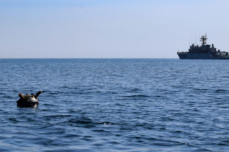 Mină marină în Marea Neagră, Foto: Fortele Navale Romane