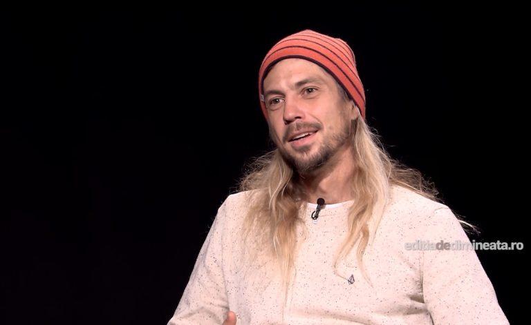 Surferul Tiberiu Balica, la emisiunea Ediția de Dimineață, Foto: editiadedimineata.ro