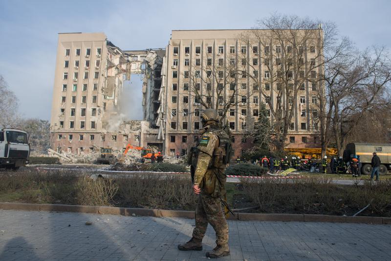 Cladire guvernamentala din Nikolaev bombardata de rusi, Foto: Laine Nathan/Abaca Press/Profimedia Images