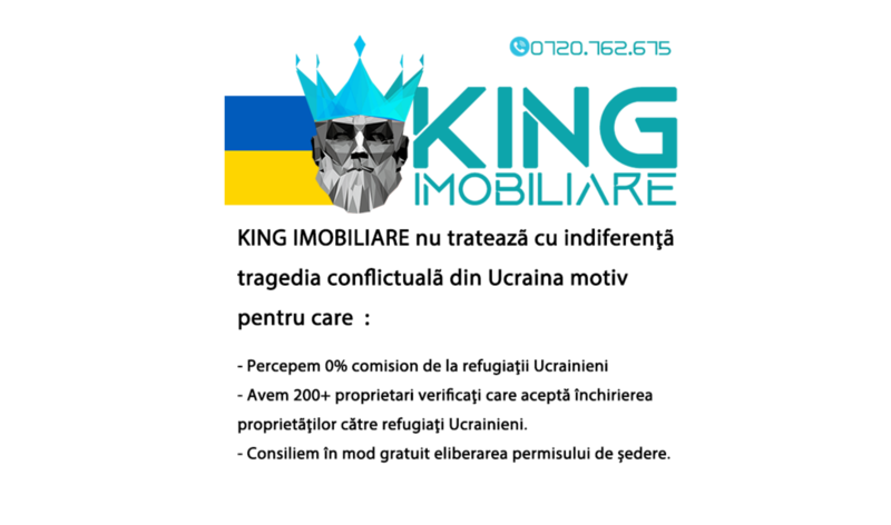 O agenție imobiliară din București anunță că oferă spre închiriere peste 200 de proprietăți fără să perceapă comision pentru refugiați, Foto: King Imobiliare