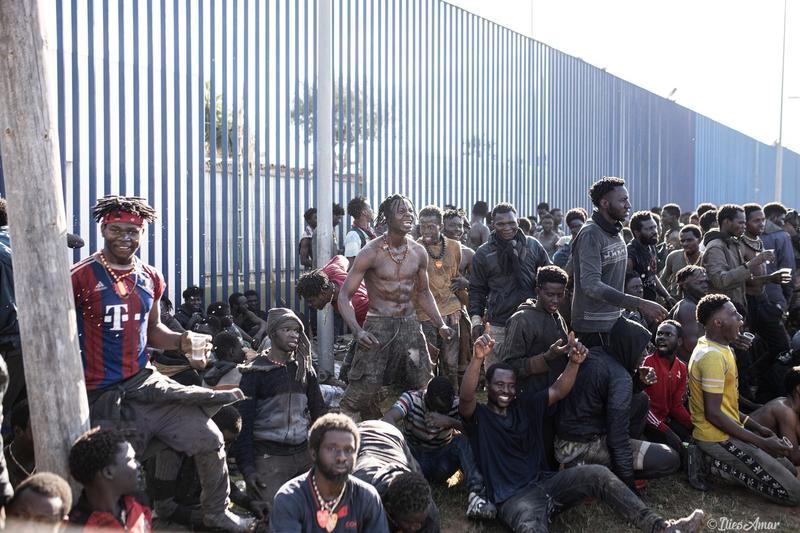 Migranti forteaza trecerea in UE prin Melilla, Foto: Ilies Amer / Zuma Press / Profimedia Images