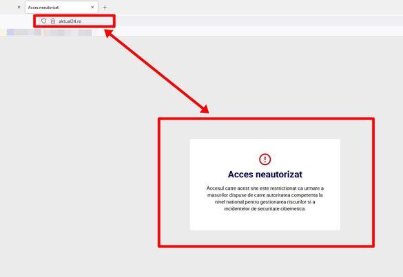 Acces restrictionat, Foto: Captura Aktual24.ro