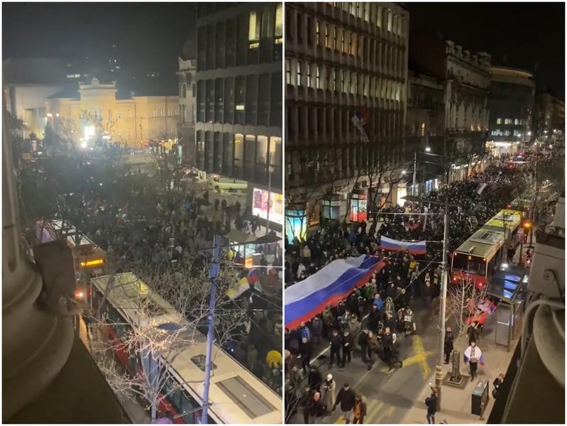 Serbia, manifestatie pro Putin, Foto: Hotnews