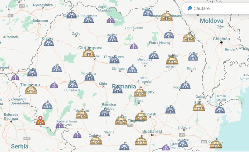 Harta adăposturilor de protecție civilă din România, Foto: Hotnews