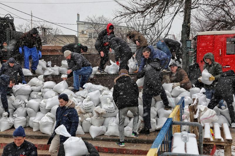 Locuitorii din Odesa pregatesc apararea orasului, Foto: Lyashonok Nina-Ukrinform / Abaca Press / Profimedia Images