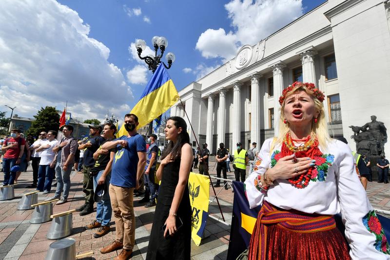 Protest în Kiev impotriva „rusificarii educatiei” in Ucraina, Foto: AFP / AFP / Profimedia