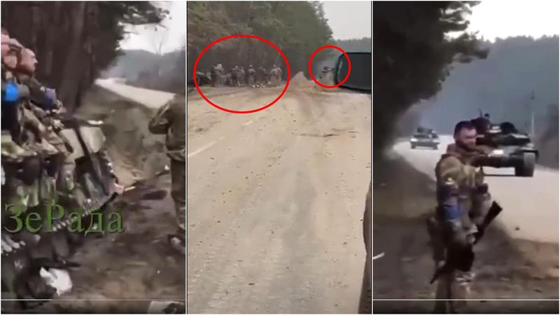 Soldati ucraineni spulbrati de un tanc de la mica distanta, Foto: Colaj foto