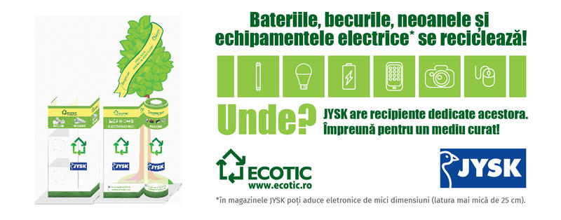 Știai că poți aduce la JYSK bateriile și becurile uzate?, Foto: ecotic