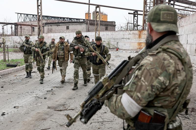 ceceni in orasul asediat Mariupol, Foto: Sergei Bobylev / TASS / Profimedia