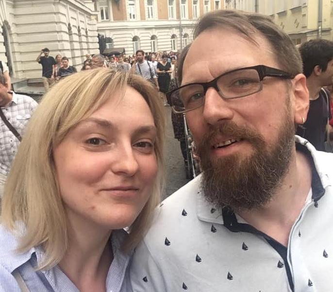 Ucraineanul Konstantin Shorkin împreună cu soția, rusoaică, Foto: Arhiva personala