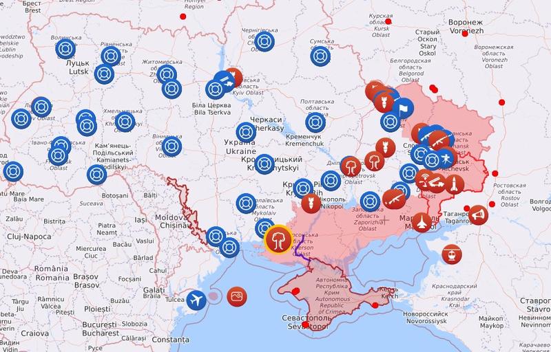 Harta lupte Ucraina, Foto: liveuamap.com