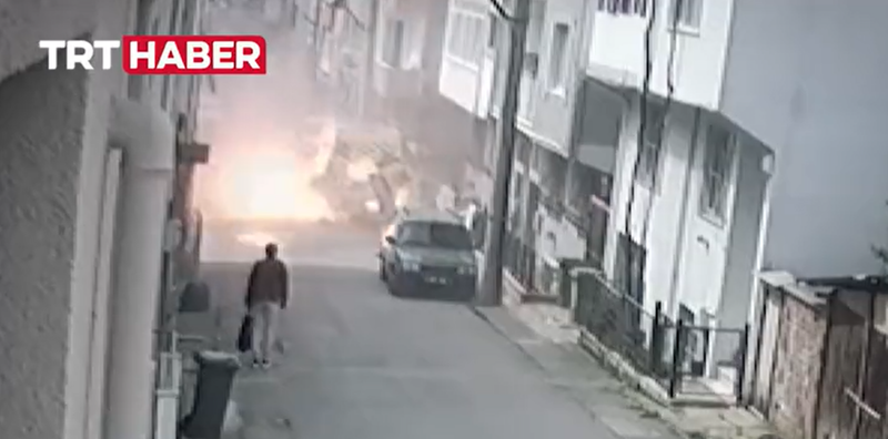 avion de antrenament monomotor prabusit in Bursa, Turcia, Foto: Captura video
