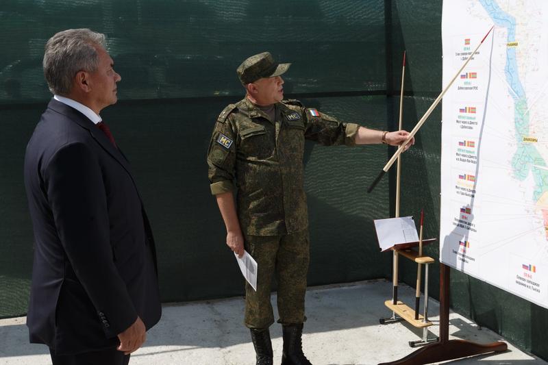 Serghei Soigu in timpul unei vizite din 2019 in Transnistria, Foto: Vadim Savitsky / TASS / Profimedia Images