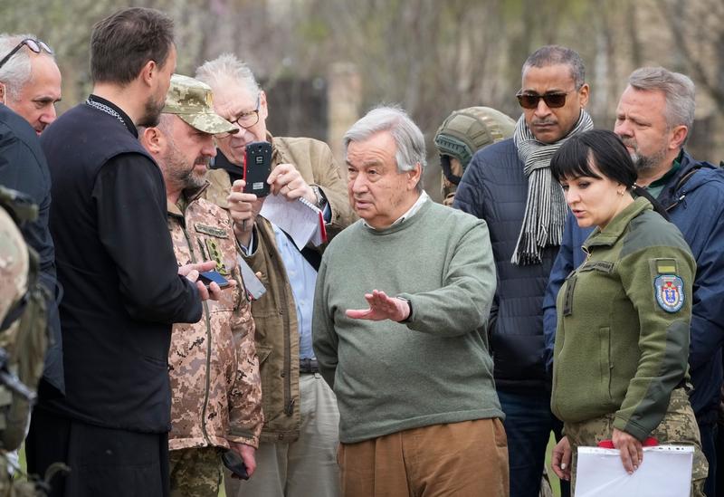 Antonio Guterres, la Bucha, Foto: Efrem Lukatsky / AP - The Associated Press / Profimedia