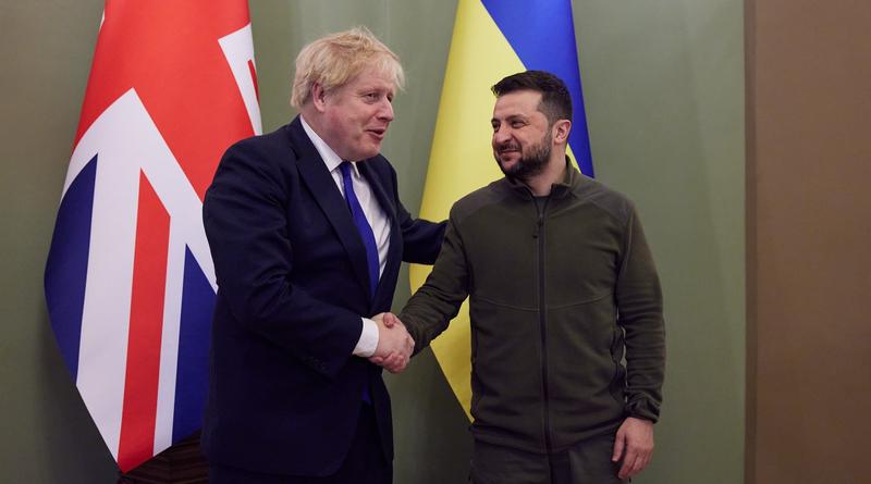 Boris Johnson și Volodimir Zelenski, Foto: Facebook/ Володимир Зеленський