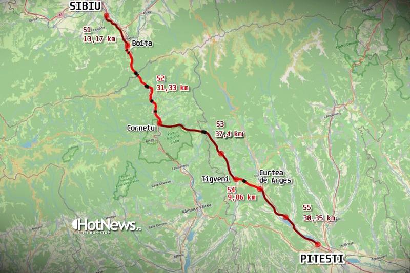 Autostrada A1 Sibiu - Pitesti - cele cinci sectiuni, Foto: Hotnews