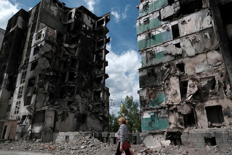 Borodeanka, regiunea Kiev, după atacurile rușilor, Foto: Hiroto Sekiguchi / AP - The Associated Press / Profimedia Images