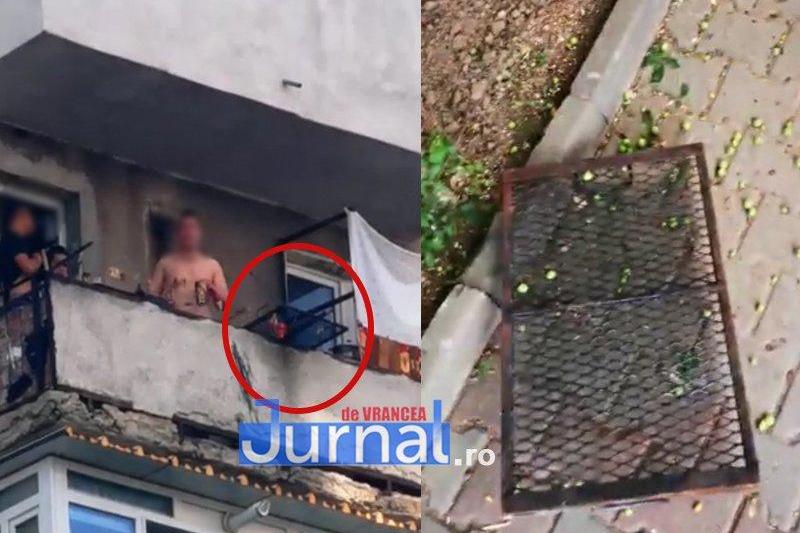 Grill scapat de la etajul 8, in Focsani, Foto: Jurnal de Vrancea
