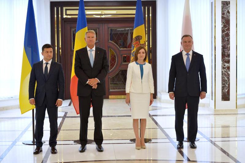 Presedintii Ucrainei, Romaniei, Moldovei și Poloniei, de Ziua Independentei, la Chisinau, 27 august 2021, Foto: Sputnik / Profimedia Images