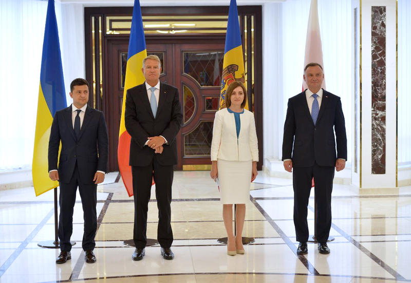 Presedintii Ucrainei, Romaniei, Moldovei și Poloniei, de Ziua Independentei, la Chisinau, 27 august 2021, Foto: Sputnik / Profimedia Images