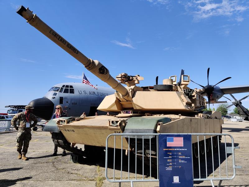 Tanc de luptă Abrams M1A2 Sepv3 la Romaero - BSDA, Foto: HotNews.ro / Victor Cozmei