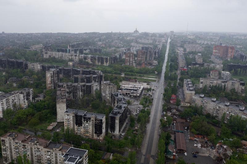 Vedere aeriana asupra orasului Mariupol, Foto: Andrey BORODULIN / AFP / Profimedia