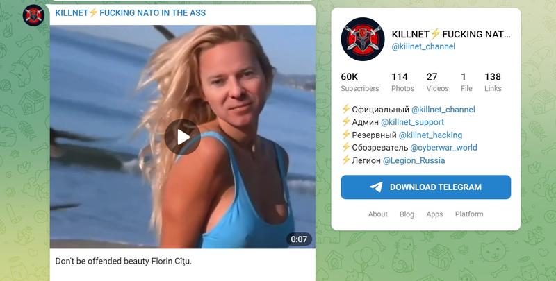 Dedicatia Killnet pentru Florin Citu, Foto: captura ecran