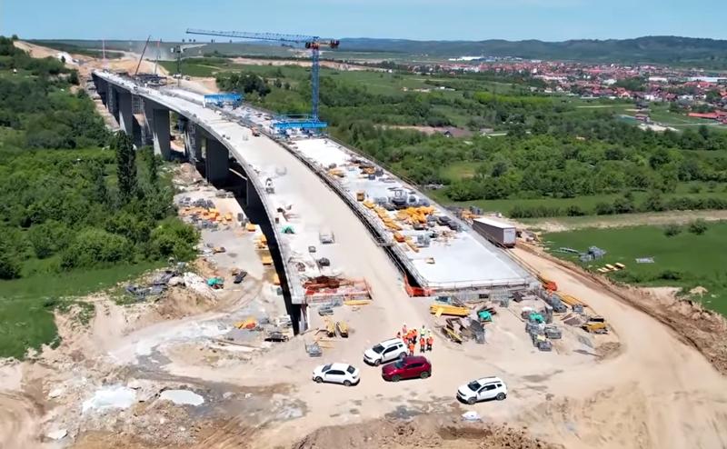 Viaductul Talmacel de pe A1 Sibiu - Boita, parte a A1 Sibiu - Pitesti, Foto: Captura YouTube