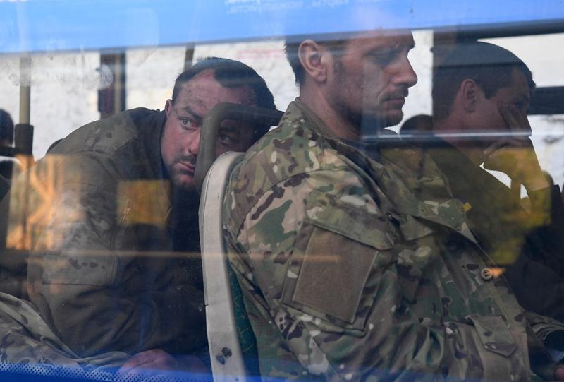 Luptătorii ucraineni evacuați din Azovstal, Foto: Alexey Kudenko / Sputnik / Profimedia