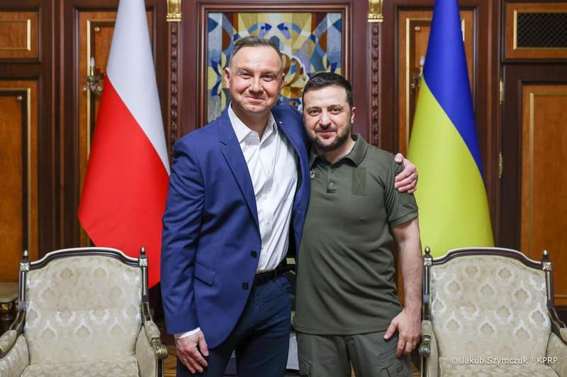 Preşedintele polonez Andrzej Duda și preşedintele ucrainean Volodimir Zelenski, Foto: Facebook/ Kancelaria Prezydenta RP