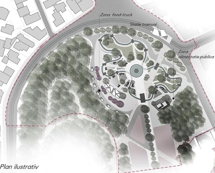 Proiect câștigător Fântâna Zodiac- ilustrare, Foto: Strazi pentru oameni