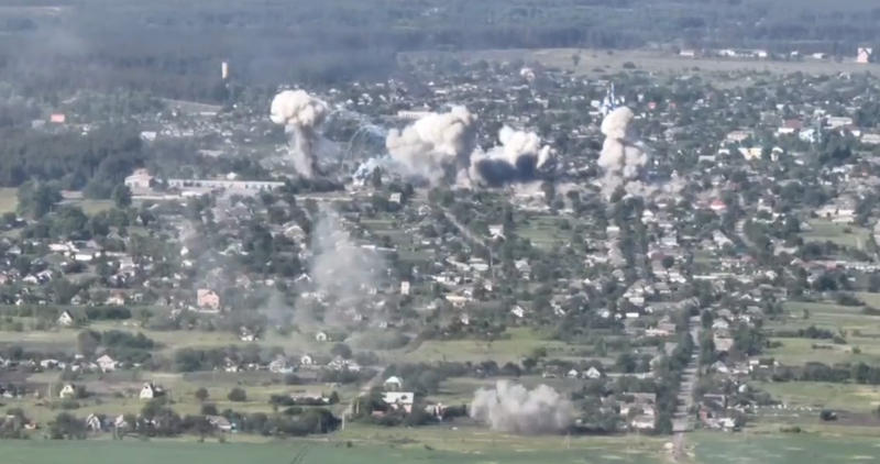 Bombardamente rusesti la Liman, Foto: Captura video