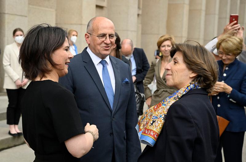 Zbigniew Rau, Catherine Colonna si Annalena Baerbock, Foto: Tobias SCHWARZ / AFP / Profimedia