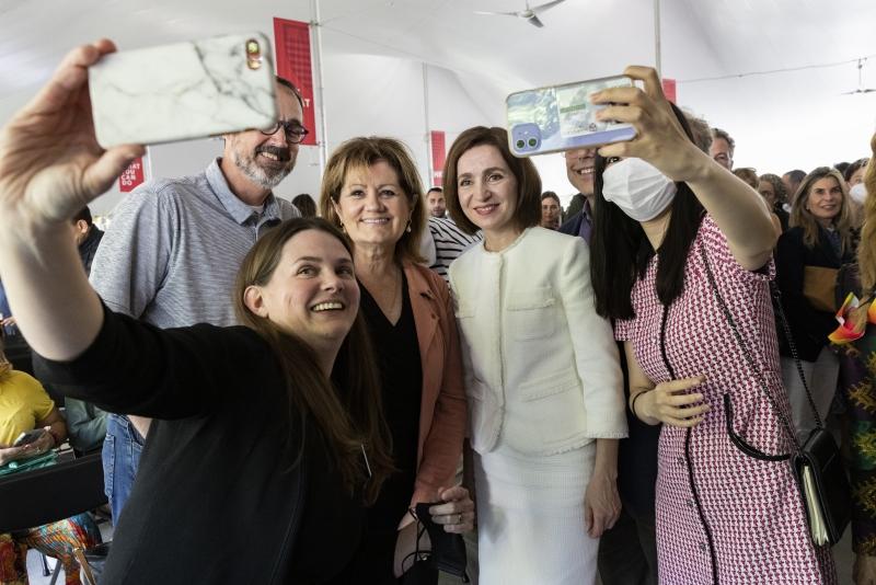 Maia Sandu, la Harvard, Foto: Presedintia Republicii Moldova