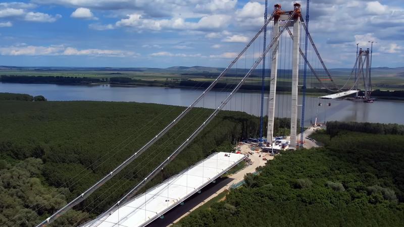Podul de la Braila - mai 2022, Foto: Captura YouTube