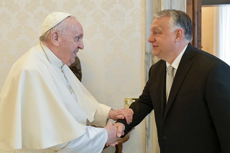 Papa Francisc si Viktor Orban, Foto: Vatican Media-CPP-IPA / Shutterstock Editorial / Profimedia