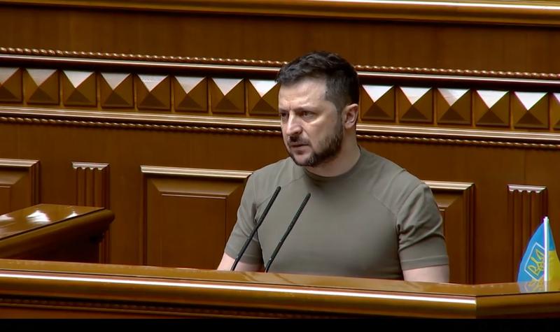 Volodimir Zelenski, discurs în Parlamentul Ucrainei, Foto: Captură video Facebook