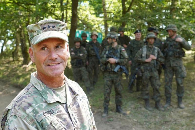 Generalul american Christopher Cavoli, la un exercițiu militar în Polonia, în iunie 2020, Foto: Janek Skarzynski / AFP / Profimedia Images