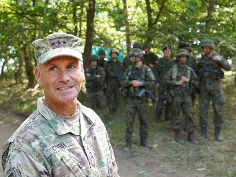 Generalul american Christopher Cavoli, la un exercițiu militar în Polonia, în iunie 2020, Foto: Janek Skarzynski / AFP / Profimedia Images