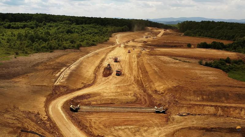 Lucrări pe A3 Transilvania, Nadășelu - Zimbor - Poarta Sălajului, Foto: Captura YouTube