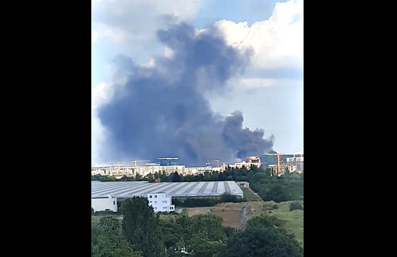 Incendiu in zona Pipera, Foto: Captura video