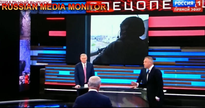 La canalul TV Rossiya-1 se discuta despre comiterea unui genocid in Ucraina, Foto: Captura video