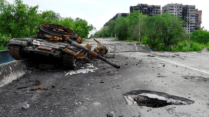 Imagine din Mariupol, după invazia rusă, Foto: STRINGER / AFP / Profimedia