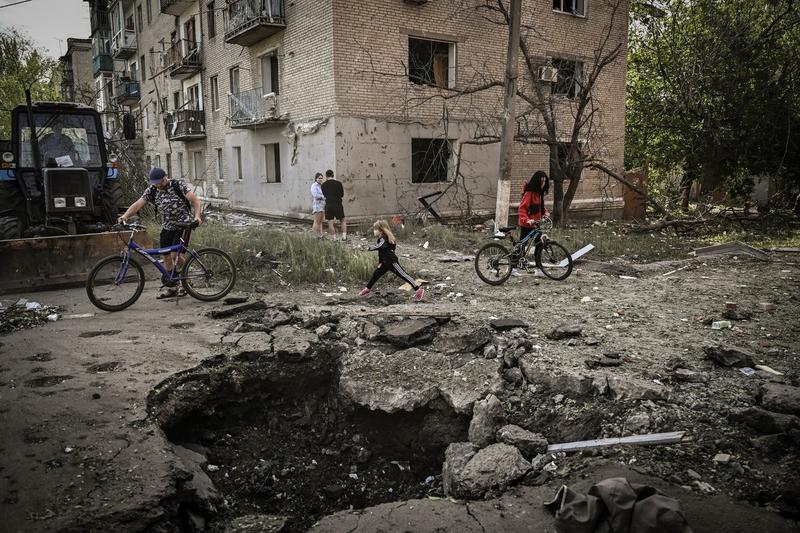 Imagini din Ucraina bombardată - Slaviansk, Foto: Aris Messinis / AFP / Profimedia Images