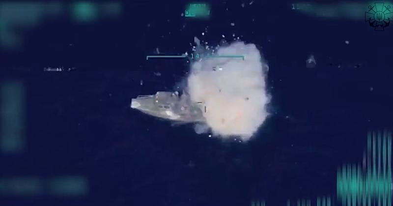 Navă rusească Raptor, distrusă de Bayraktar, Foto: Captura Facebook