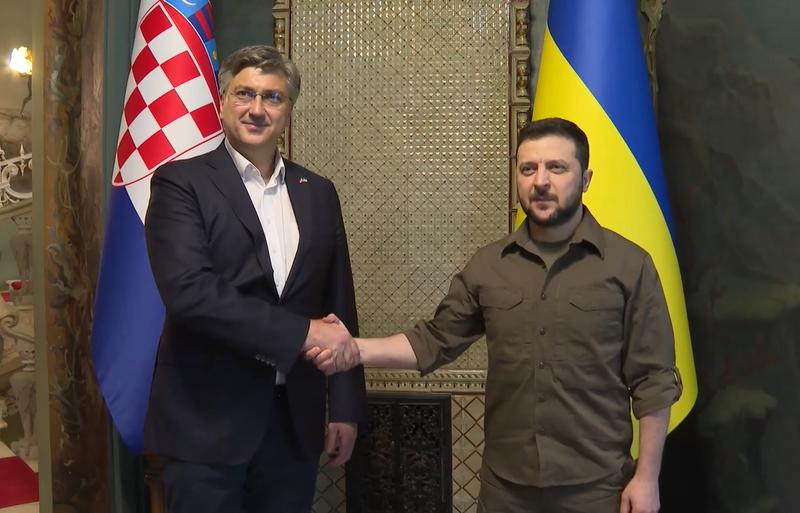 Andrej Plenkovic, primit de Volodomir Zelenski la Kiev, Foto: Captură video Facebook