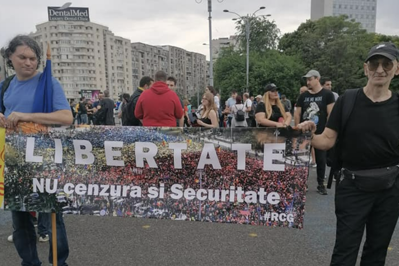 protest Piata Victoriei fata de legile securitatii nationale, Foto: Facebook / Dioleta Cretu