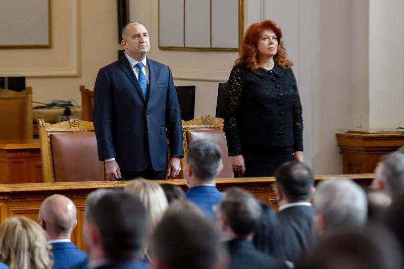 vicepreședintele Bulgariei, Iliana Iotova, alaturi de Rumen Radev, Foto: NIKOLAY DOYCHINOV / AFP / Profimedia